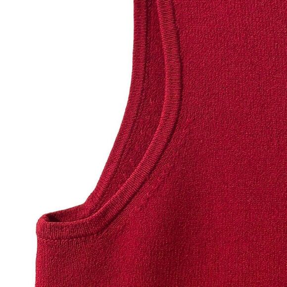 Geoffrey Beene deep red sleeveless shell with stretch size Small - Picture 4 of 6